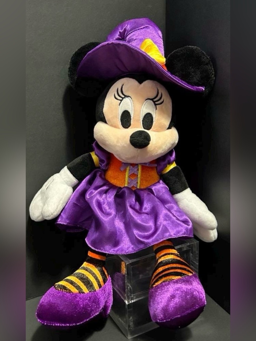 Disney Store Minnie Mouse Halloween Witch Plush Stuffy Doll Walt Disney